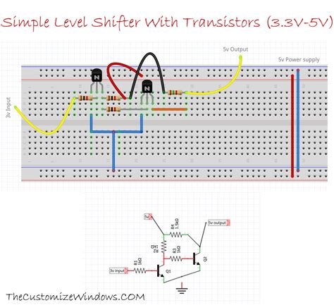 Simple Level Shifter With Transistors (3.3V-5V)