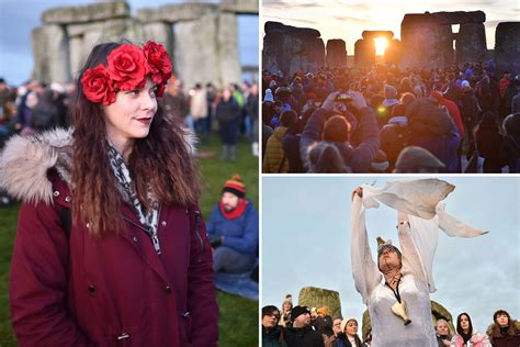 Thousands celebrate Winter Solstice at Stonehenge as crowds hug the ...