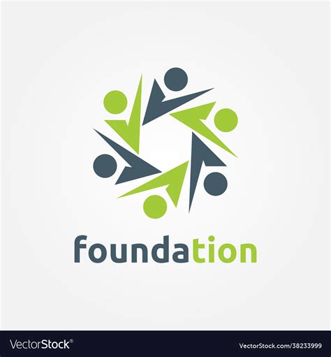 Foundation logo template design Royalty Free Vector Image