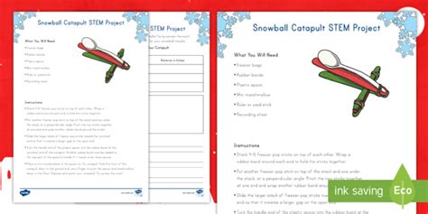 Snowball Catapult STEM Activity - STEM, Christmas, Winter