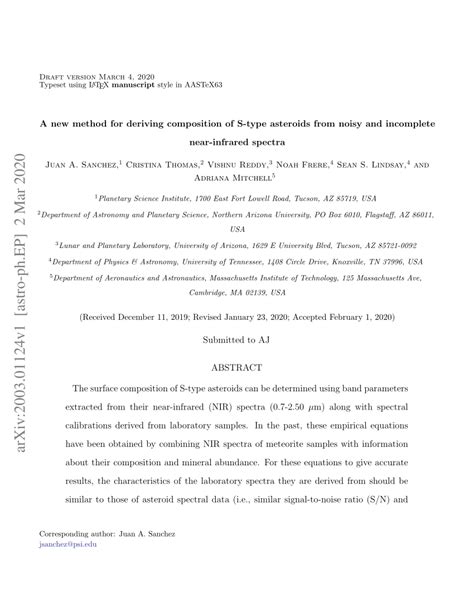 (PDF) A new method for deriving composition of S-type asteroids from ...