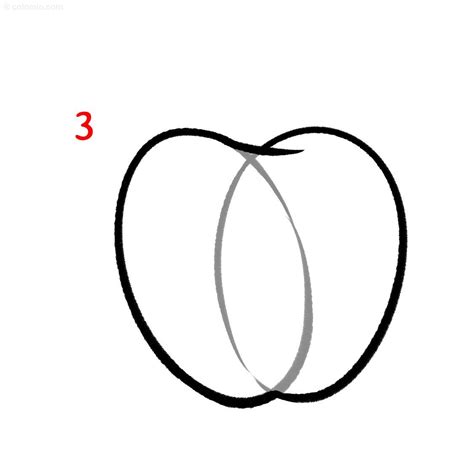 Apple Drawing » How to draw an Apple Step by Step