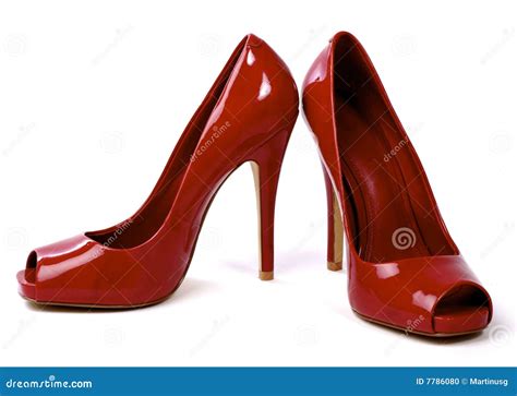 Pair Of Red Women's High-Heel Shoes 1 Stock Photo - Image: 7786080