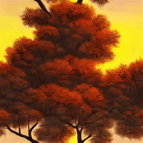 Graphic Landscape Sunset Fall Trees Animals Painting Product Title Landscape Sunset Fall Trees ...