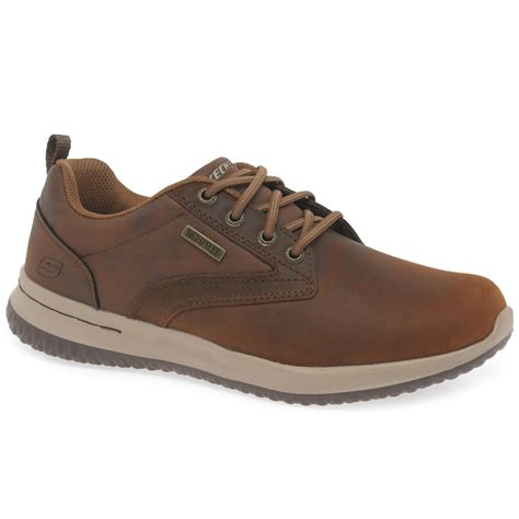 Skechers Delson Antigo Mens Waterproof Shoes | Charles Clinkard