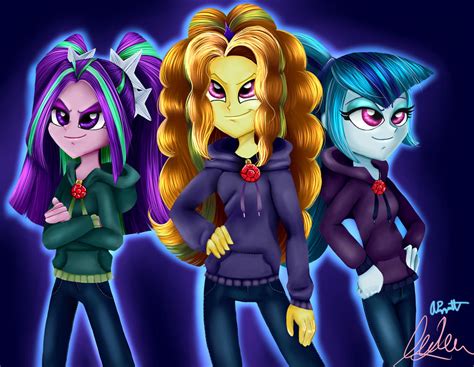 The Dazzlings Rock In Rainbow Rocks! by KitsuneHino on DeviantArt