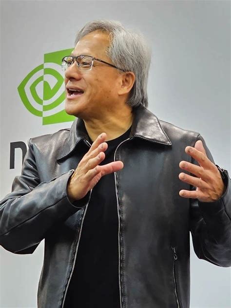 Nvidia Jensen Huang Black Leather Jacket