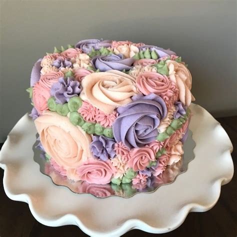 floral cake, buttercream cake, buttercream flowers, custom cake