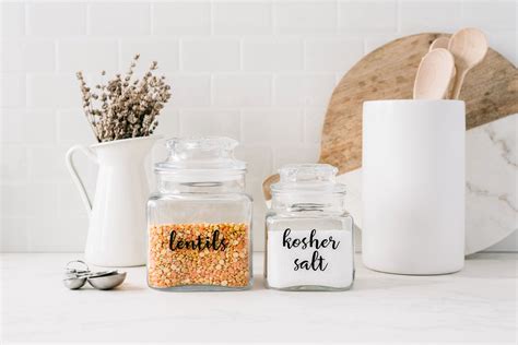 Kitchen Canister Labels Kitchen Canister Decals Kitchen | Etsy