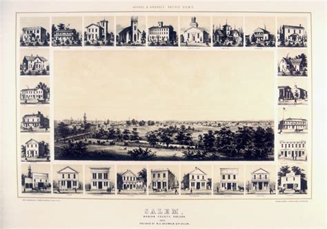 Salem, Oregon 1858 - Historic Urban Plans