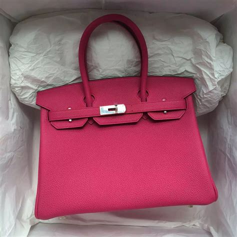 Wholesale Hermes 5R Hot Pink Togo Leather Birkin Bag 30CM Women's Tote ...