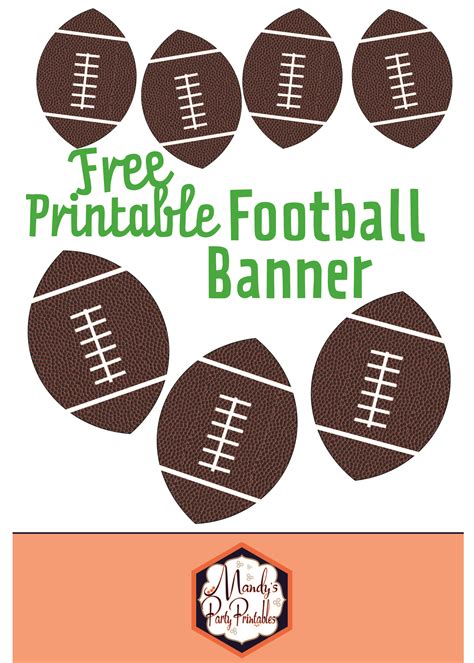 Free Printable Football Banner - Mandy's Party Printables