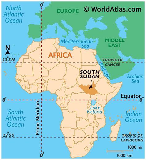 Mapas de Sudán del Sur - Atlas del Mundo