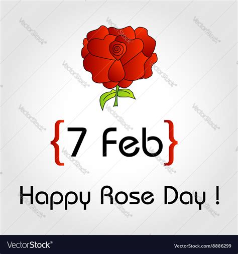 Happy rose day card for february 7th Royalty Free Vector