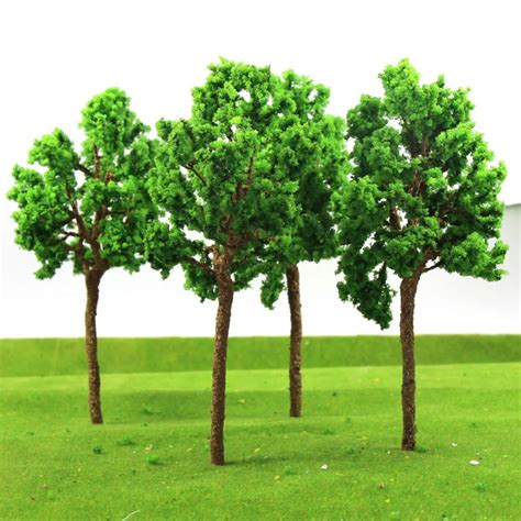 4pcs Train Layout Set Model Trees G O Scale 20cm model railroad wood trees G20090 railway ...