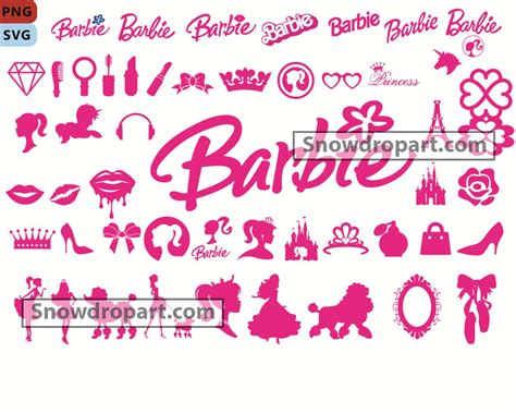 50 Barbie Svg Bundle, Barbie Logo Svg, Princess Svg, Barbie Cut File