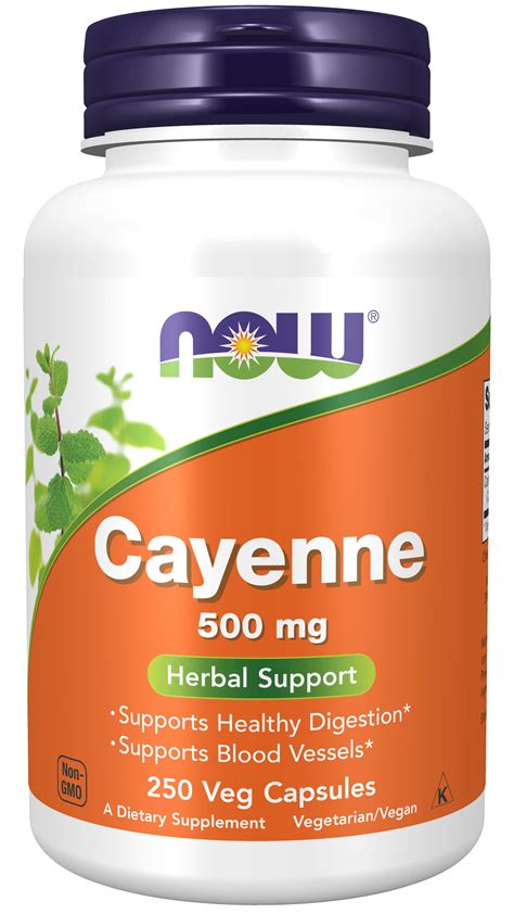 NOW Supplements, Cayenne (Capsicum annuum) 500 mg, Herbal Support, 250 ...