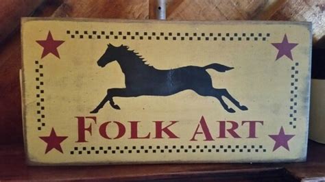 Primitive Folk Art Wood Sign