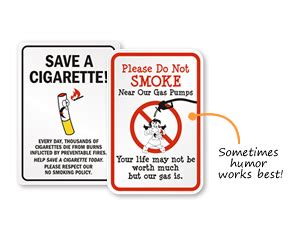 Funny No Smoking Signs | Humorous No Smoking Signs