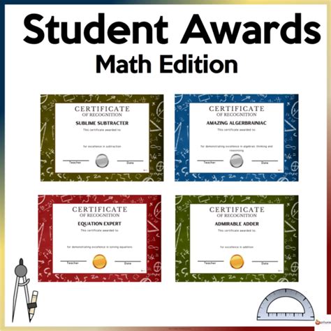 Student Awards Math Edition | Made By Teachers