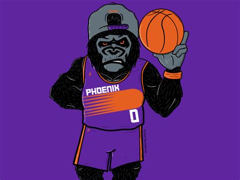 Phoenix Suns - Gorilla Mascot by Nick — UnDrafted.Design on Dribbble