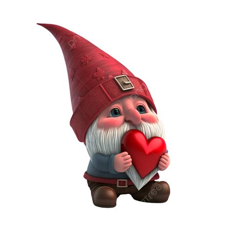 Valentine Gnome 3d, Valentine Gnome, Gnome 3d, Gnome PNG Transparent ...