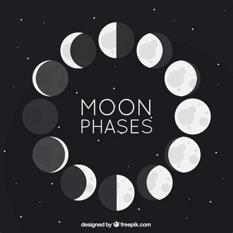 Phases De Lune Plat | Vecteur Gratuite