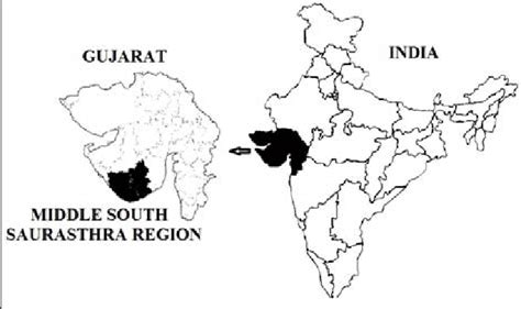 Middle south Saurashtra region of Gujarat State (India) | Download Scientific Diagram