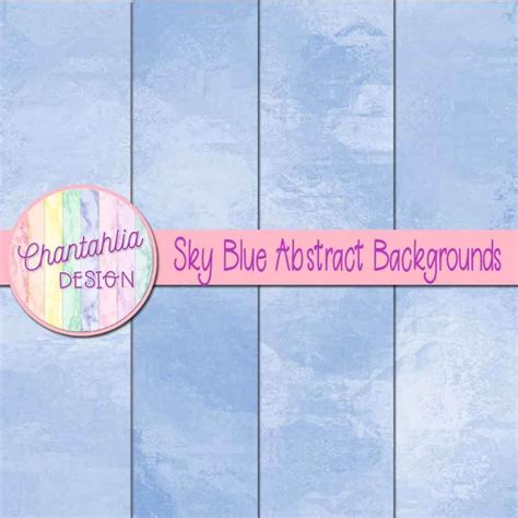 Sky Blue Abstract Digital Paper Backgrounds