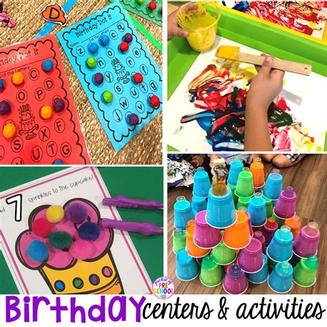 Birthday Themed Centers & Activities for Little Learners - Pocket of Preschool