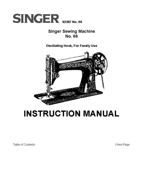 Singer Model 66 Sewing Machine Instruction Manual Pdf