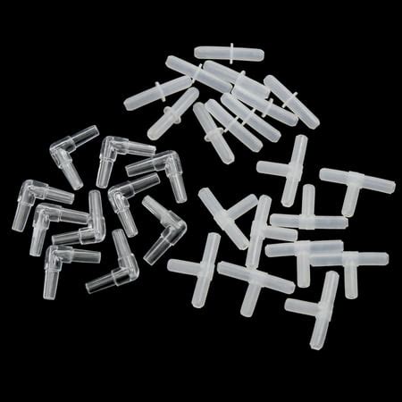 Clear Plastic Tubing Connectors Set Aquarium Fish Tank Accessories 30 ...