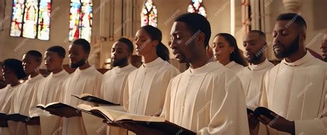 Premium Photo | A church choir singing hymns during Palm Sunday