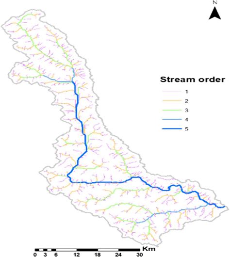 Stream order map of the Koyna River basin | Download Scientific Diagram