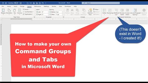 How to customize Microsoft Word's Ribbon - YouTube