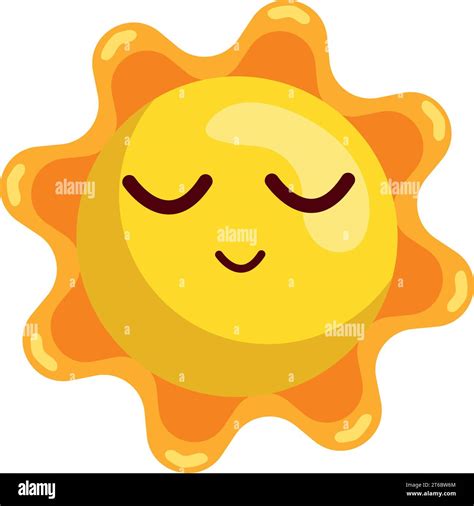 Isolated happy cute sun cartoon Vector Stock Vector Image & Art - Alamy