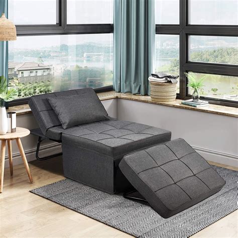 Amazon.com: Catrimown Sofa Bed, Convertible Chair 4 in 1 Multi-Function Folding Ottoman Modern ...