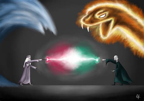 Dumbledore vs Voldemort - a gift to a friend [OC] : r/krita