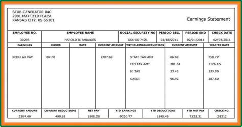 Payroll Stub Template Canada Template 1 Resume Examples Govloggyva | Hot Sex Picture