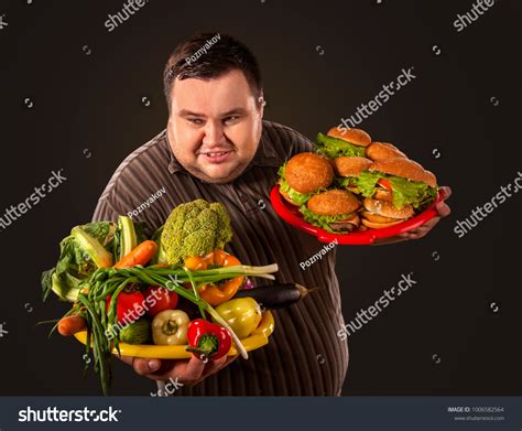 Diet Fat Man Who Makes Choice Stock Photo 1006582564 | Shutterstock