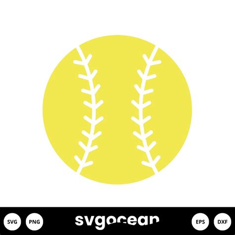 Softball SVG vector for instant download - Svg Ocean — svgocean