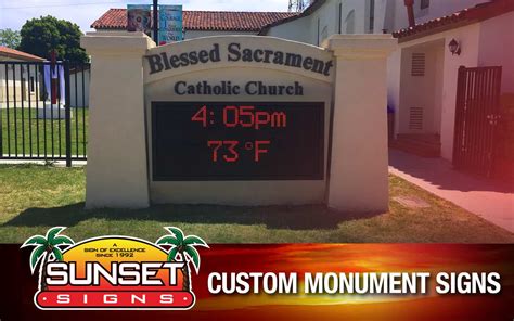 Custom Monument Signs • Ground Level Business Signs • Call Sunset Signs