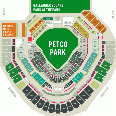 Petco Park Seating Chart Shade | Cabinets Matttroy