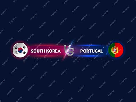 Premium Vector | Portugal VS South korea Match FIFA World Cup 2022 match