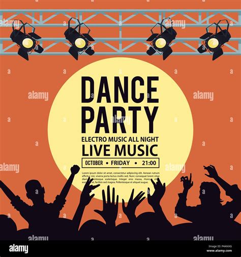 Dance party invitation Stock Vector Image & Art - Alamy