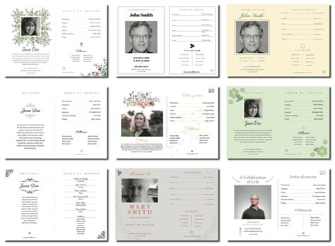 Customize a free funeral program template | Free Funeral Program Template - Etsy