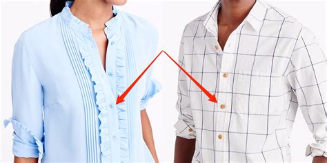 Why men's and women's shirts button up on different sides - Business Insider