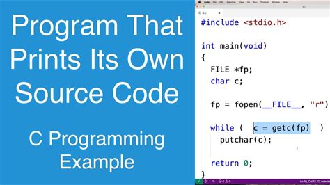 Program That Prints Its Own Source Code | C Programming Example - YouTube