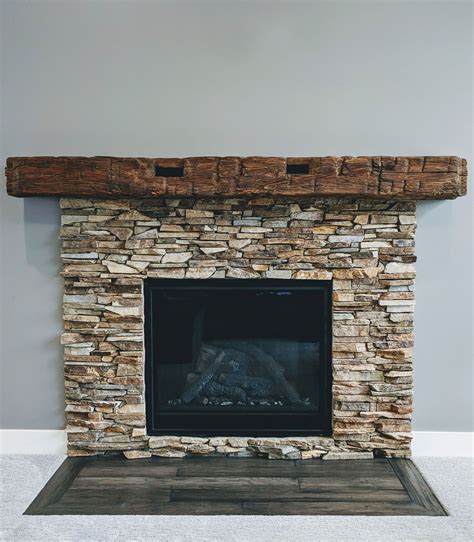 Stacked Stone Fireplace Pictures - Unusual Countertop Materials