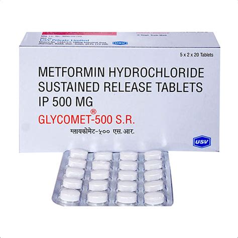 Metformin Hydrochloride SR Tablets 500 mg Manufacturer,Exporter,Supplier